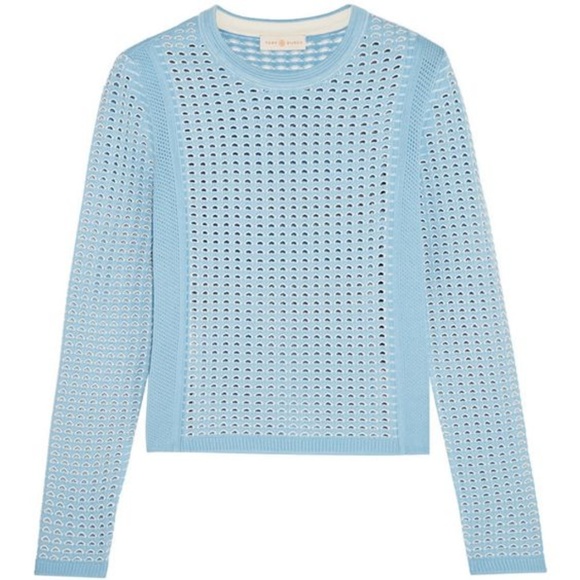 Tory Burch Sweaters - Tory Burch Cutout Stretch-Knit Sweater.